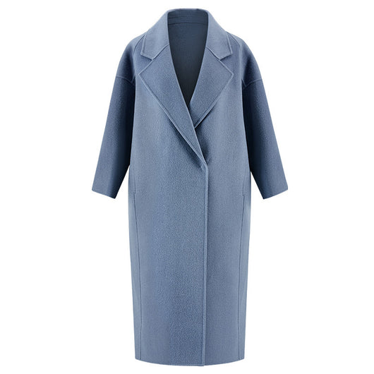 Abrigo de Lana Reversible con Efecto Agua - Elegancia Casual para Otoño e Invierno - Image 5