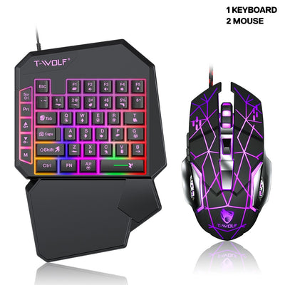 Teclado y Ratón Ergonómico de Una Mano Lei Lang TF900 - Image 17
