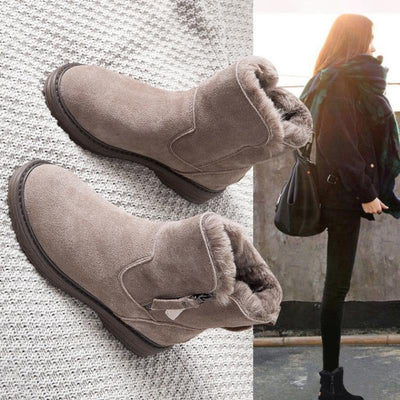 Botas de Nieve Tipo Tubo Medio en Terciopelo - Versátiles para Cualquier Estilo - Image 12