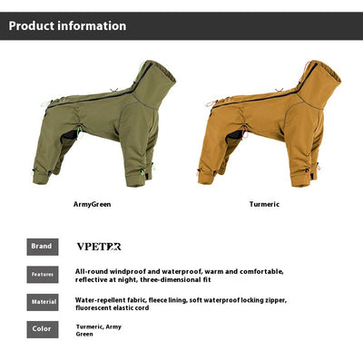 Abrigo Impermeable para Perros Grandes con Cuello Alto y Protección Térmica - Image 19