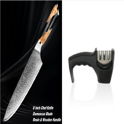 Cuchillo de Chef Damasco Profesional - Acero de Damasco Premium - Image 13