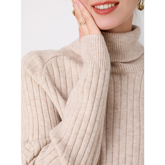 Suéter Cuello Alto Grueso Liso para Mujer - Image 6