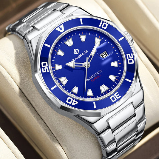 Reloj de Cuadrante Grande para Hombre - Estilo Empresarial con Movimiento de Cuarzo
