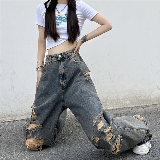 Jeans Rotos Estilo Harajuku para la Calle