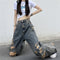 Jeans Rotos Estilo Harajuku para la Calle