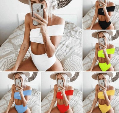 Bikini Asimétrico de Cintura Alta