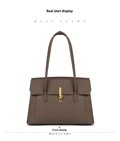 Bolso Tote de Gran Capacidad en Color Sólido para Mujer - Image 10