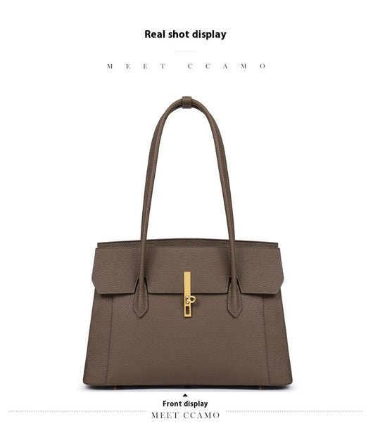 Bolso Tote de Gran Capacidad en Color Sólido para Mujer - Image 10