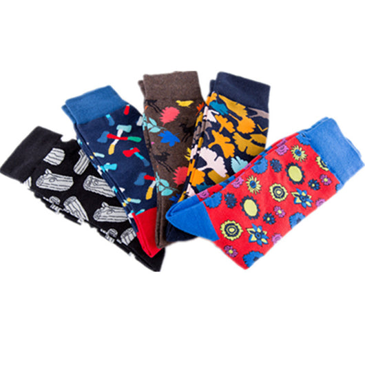 Calcetines de Skateboarding Personalidad Urbana Serie Bosque para Hombre - Image 4