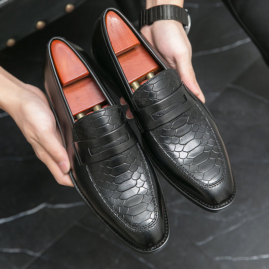 Zapatos Casuales de Cuero Estilo Británico-Coreano Sin Cordones - Image 4