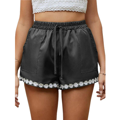 Shorts de Encaje Sueltos con Cintura Elástica para Mujer - Image 2
