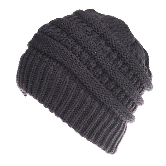 Gorro de Lana Tejida en Colores Sólidos para Mujer - Image 13
