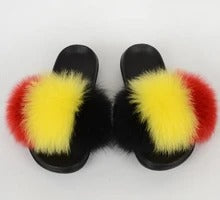Pantuflas de Piel de Zorro - Chanclas de Lujo