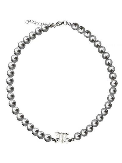 Collar Hombre Gris Perla con Letras - Diseño Versátil y Moderno - Image 3