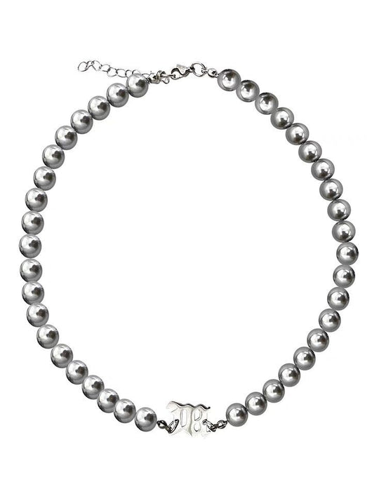 Collar Hombre Gris Perla con Letras - Diseño Versátil y Moderno - Image 3