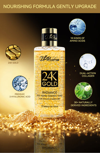 Tónico Facial de Oro 24K y Colágeno - Poros Refinados e Hidratación Profunda - Image 11