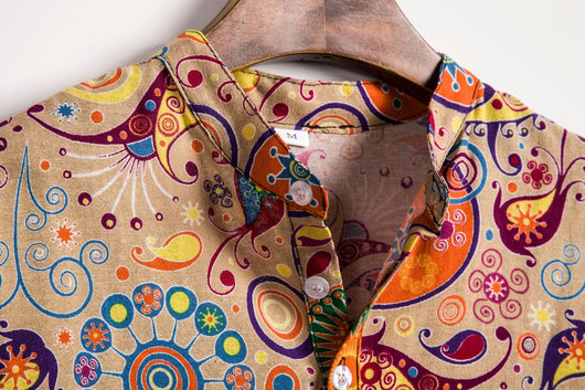 Camisa Slim Fit Estampada con Solapa de Manga Corta - Image 4