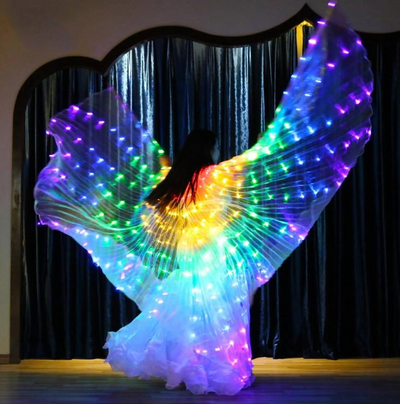 Alas LED Mariposa Iluminadas para Danza y Presentaciones - Alas de Luz Multicolor con Varilla - Image 4