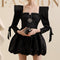 Vestido Elegante Slim Fit con Detalle de Moño Recortado