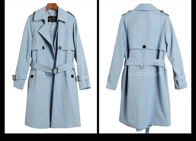 Abrigo Trench Coat Ejecutivo para Mujer con Cinturón - Elegancia Casual y Formal - Image 6
