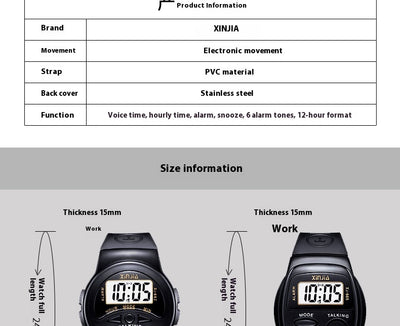 Reloj Parlante con Anunciador de Hora Electrónico - Image 9