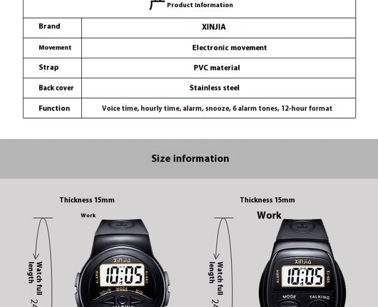 Reloj Parlante con Anunciador de Hora Electrónico - Image 9