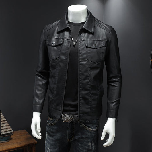 Chaqueta Biker Slim Fit Casual para Hombre - Diseño Minimalista - Image 11