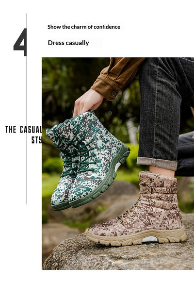 Botas de Senderismo Camuflaje Talla Grande con Forro Polar y Suela Reforzada - Image 8