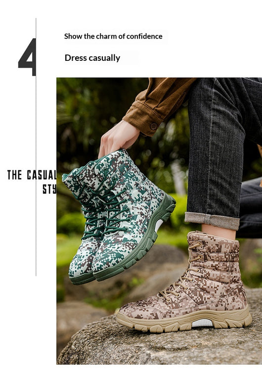 Botas de Senderismo Camuflaje Talla Grande con Forro Polar y Suela Reforzada - Image 8