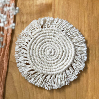 Posavasos Tejidos Nórdicos Redondos Antideslizantes para Mesa - Image 3
