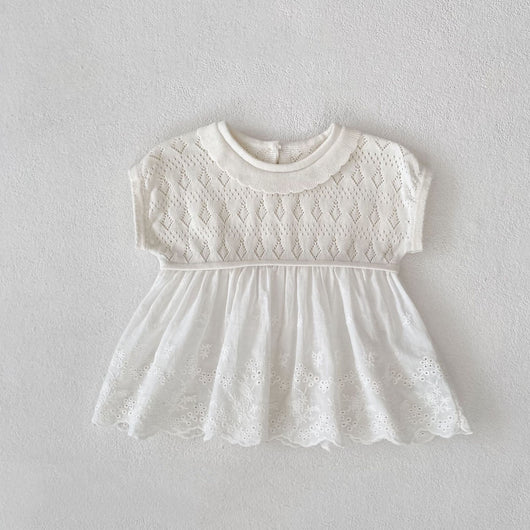 Blusa Tejida Calada sin Mangas con Encaje Flowy - Image 6