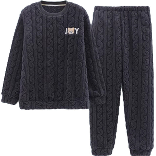 Pijama Térmico de Terciopelo Coral para Hombre - Abrigo Invierno - Image 5