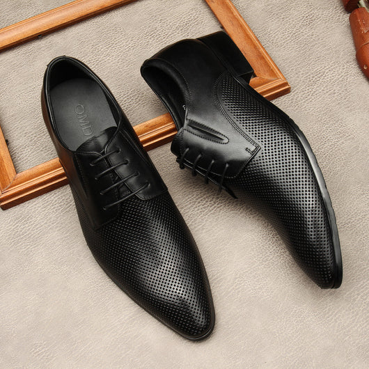 Zapatos de Cuero Italiano para Hombre con Punta Aguda - Estilo Británico y Coreano - Image 5