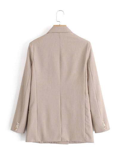Blazer Doble Botonadura Mujer Elegante Maduro Corte Recto Casual - Image 2