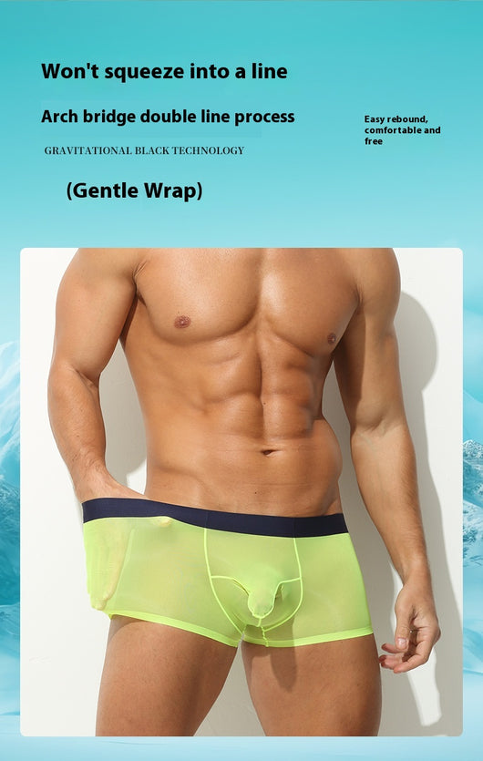 Bóxer Transparente Sin Costuras de Seda Helada para Hombre - Image 21