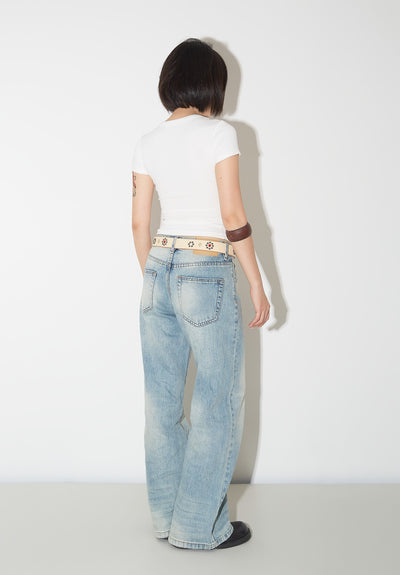 Pantalones Vaqueros de Pierna Ancha Cintura Alta para Mujer - Image 32