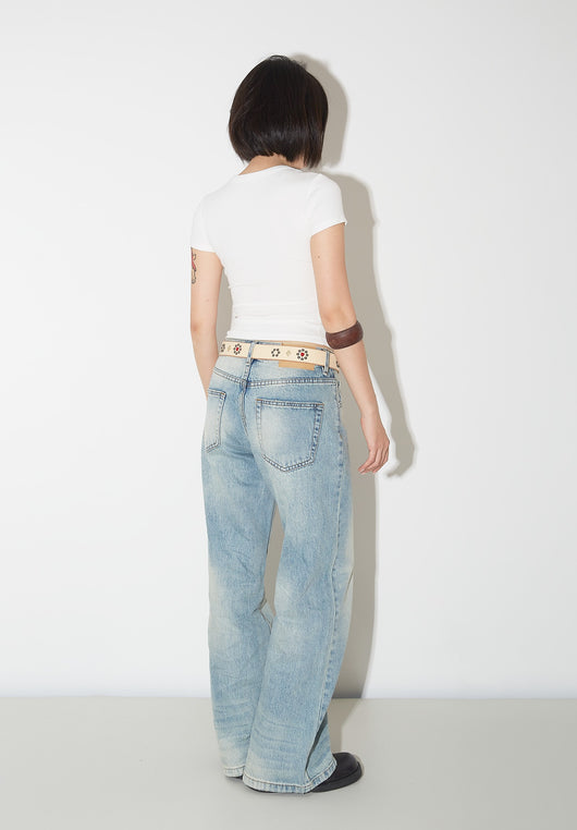Pantalones Vaqueros de Pierna Ancha Cintura Alta para Mujer - Image 32