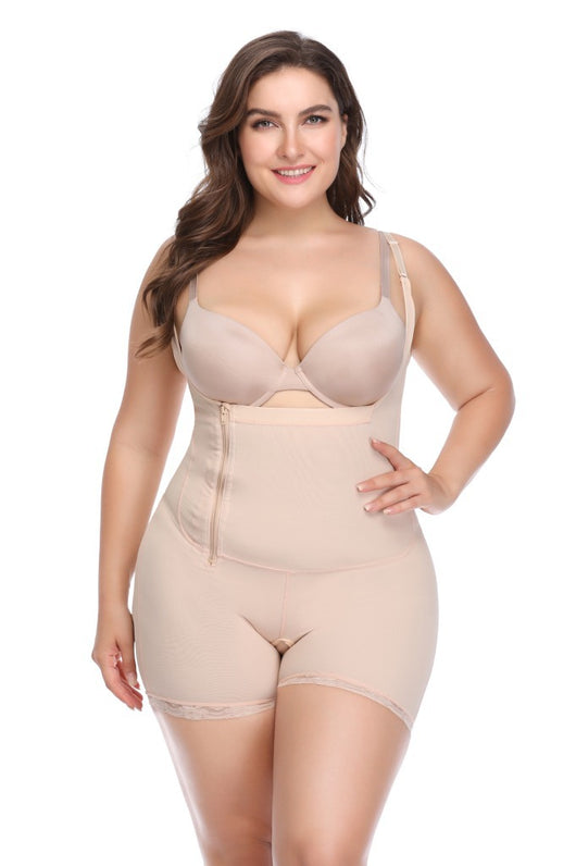 Jumpsuit Enterizo Melocotón con Corset para Mujer Talla Grande - Image 10