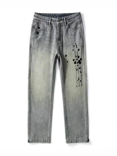 Pantalones Rectos Anchos Lavados Vintage para Hombre - Image 14