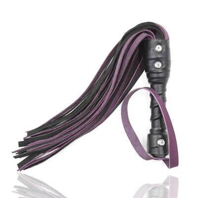 Látigo de Cuero Púrpura y Negro con Borlas - Image 13