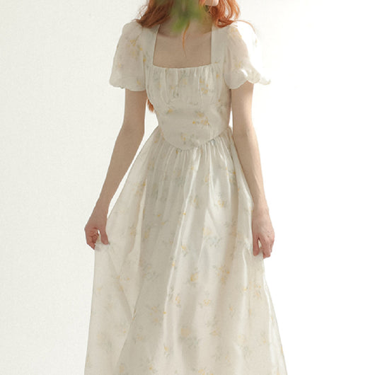 Vestido Vintage Cuadrado Elegante - Image 3