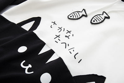 Sudadera con Capucha Estampado Gato Mori Kawaii para Mujer - Image 4