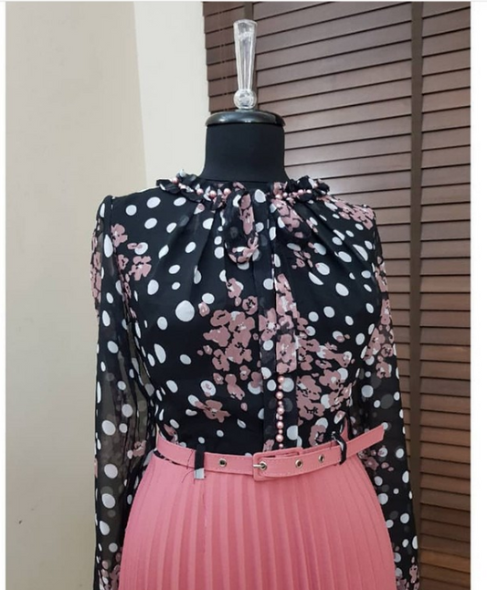 Vestido de Gasa Estampado para Mujer - Colección Otoño - Image 2