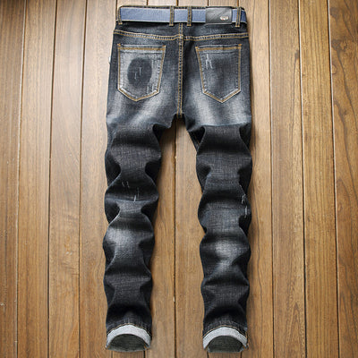 Pantalones Vaqueros Europeos de Corte Moderno para Hombre - Image 7