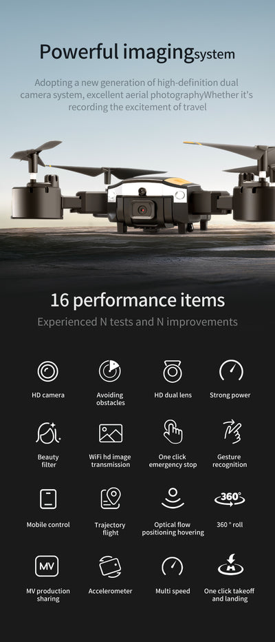 Dron Profesional T6 con Cámara HD - Cuadricóptero Plegable de Control Remoto - Image 15
