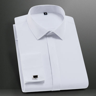 Camisa Francesa Manga Larga Slim Fit para Hombre - Image 10