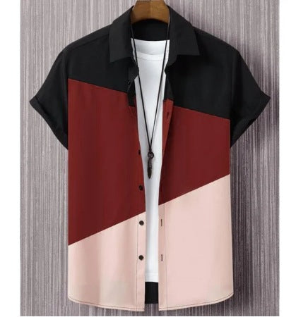 Camisa Casual para Hombre con Estampado Digital y Cuello de Pie - Image 5