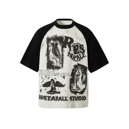 Playera Rock Mujer con Costuras Graffiti Estilo Urbano - Image 2