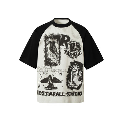 Playera Rock Mujer con Costuras Graffiti Estilo Urbano - Image 2