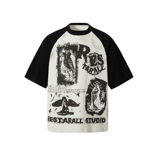 Playera Rock Mujer con Costuras Graffiti Estilo Urbano - Image 2